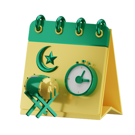 Ramadan calendar 3D Illustration