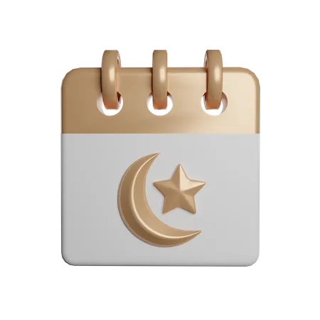 Calendar Date Ramadan 3D Illustration
