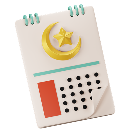 Ramadan Calendar 3D Icon