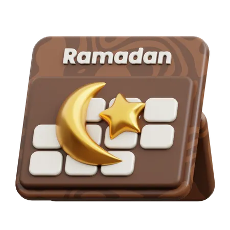 Ramadan Month Calendar 3D Icon