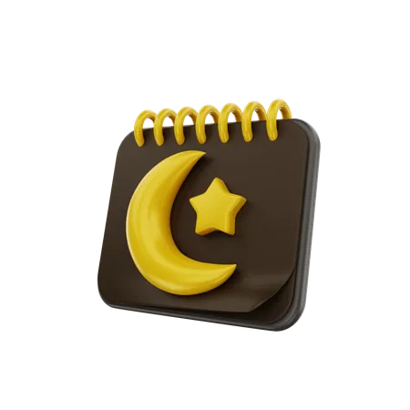 3 D Islamic Ramadan Calender Icon Illustration Object 3D Icon