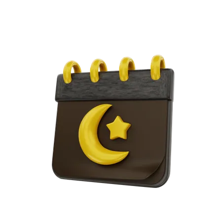 3 D Islamic Ramadan Calender Icon Illustration Object 3D Icon