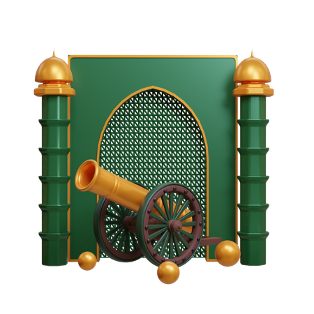 Ramadan Cannon  3D Icon