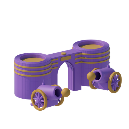 Ramadan Cannon  3D Icon