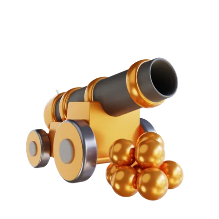 3 D Illustration Cannon 3D Icon