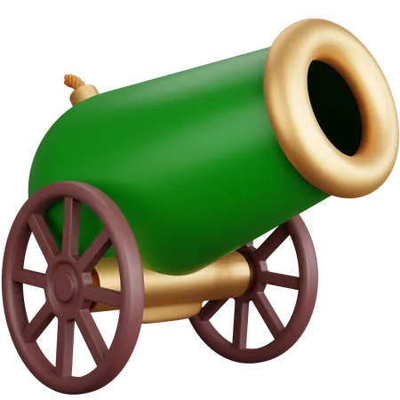 3 D Rendering Ramadan Cannon Isolated 3D Icon