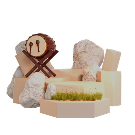 Ramadan Cannon Podium  3D Icon