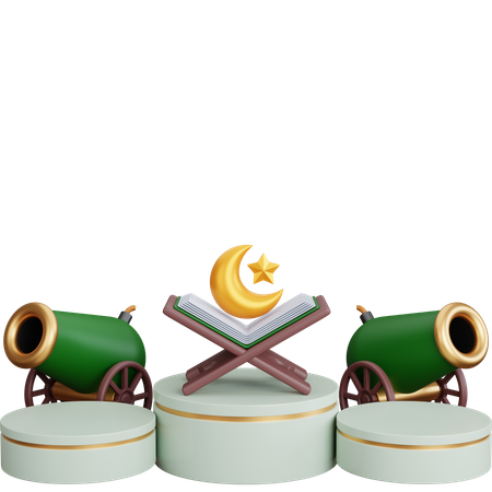 Ramadan Cannon With Quran  3D Icon