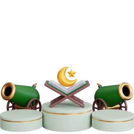 Ramadan Cannon With Quran 3D Icon