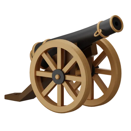 Traditional Illustration Of Cannon 3 D Rendering Suitable For Ramadan Ornaments 3D Illustration