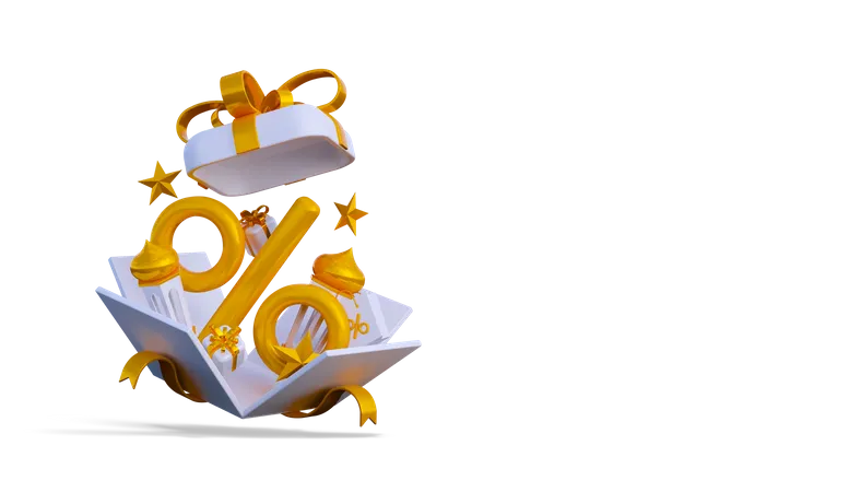 Ramadan discount gift  3D Illustration