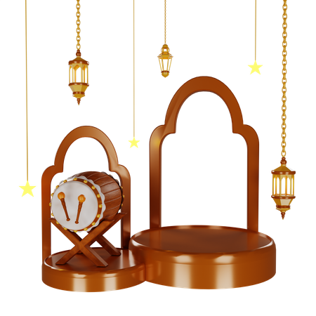 Ramadan Drum Podium  3D Icon