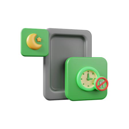 Ramadan Fasting App  3D Illustration