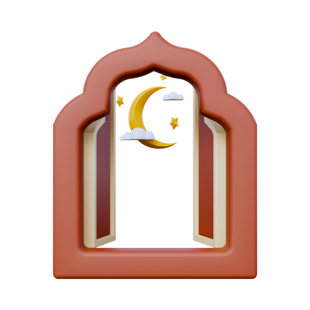 Désert de fenêtre de ramadan  3D Icon