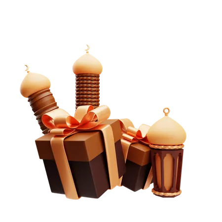 Ramadan-Geschenkbox  3D Illustration