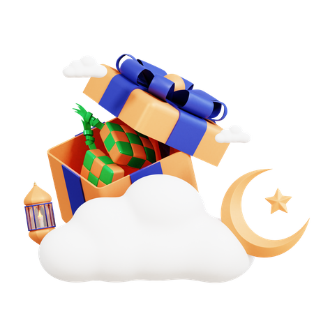 Ramadan Gift Box  3D Icon