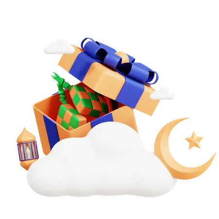 Ramadan Gift Box  3D Icon