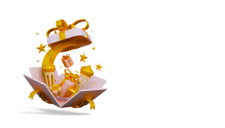 Ramadan gift box  3D Icon