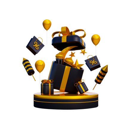 Ramadan Gift Podium  3D Icon