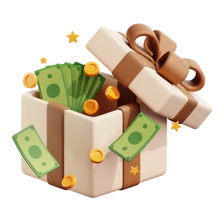 Ramadan Gift With Money  3D Icon
