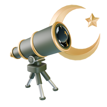 Ramadan Hilal Telescope  3D Icon