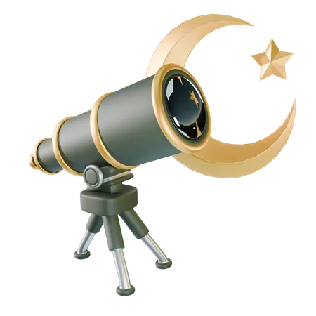 Ramadan Hilal Telescope  3D Icon