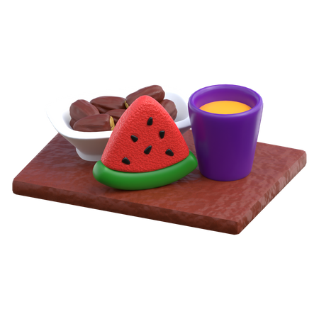 Ramadan Iftar Food  3D Icon