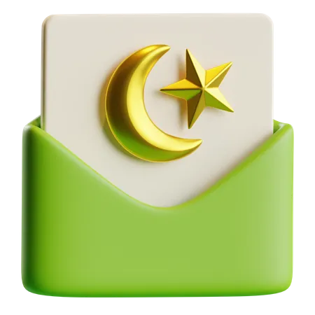 3 D Ramadan Invitation Card Icon Illustration 3D Icon