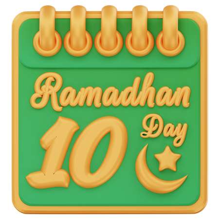 10e jour du ramadan  3D Icon