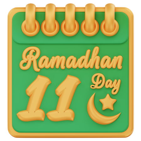 11e jour du ramadan  3D Icon