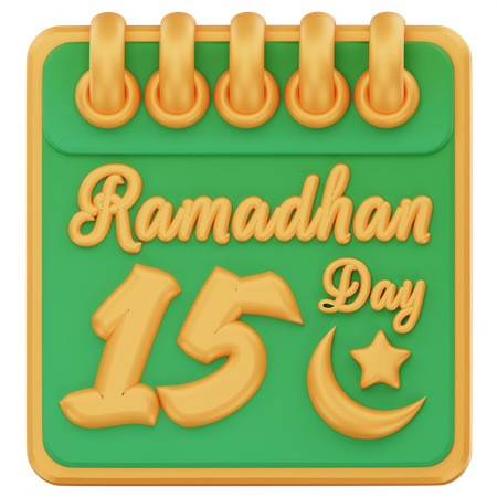 15e jour du ramadan  3D Icon