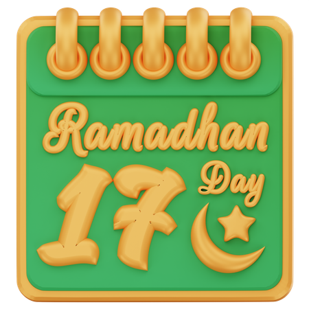 17e jour du ramadan  3D Icon