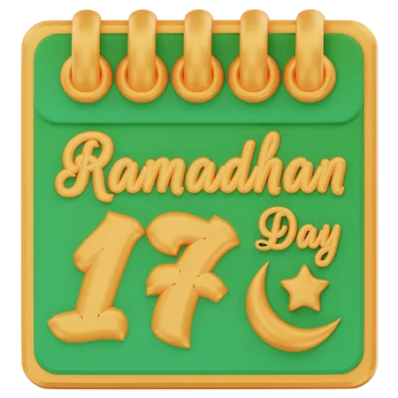 17e jour du ramadan  3D Icon