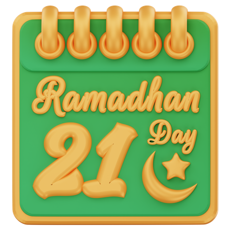 21e jour du ramadan  3D Icon