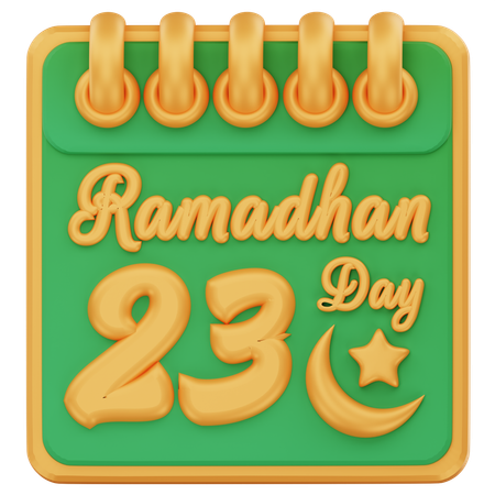 23e jour du ramadan  3D Icon