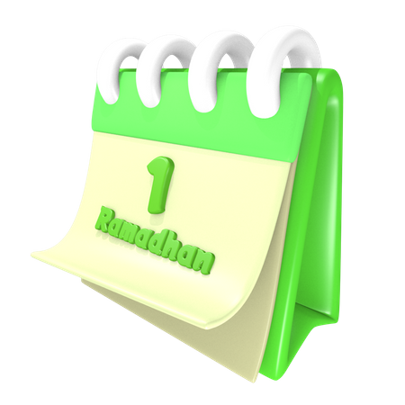 Ramadan-Kalender 1 Datum  3D Icon