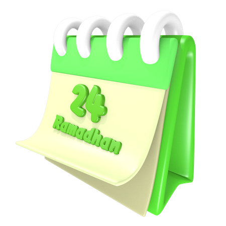 Ramadan-Kalender 24 Datum  3D Icon