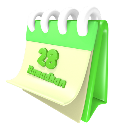 Ramadan-Kalender 28 Datum  3D Icon