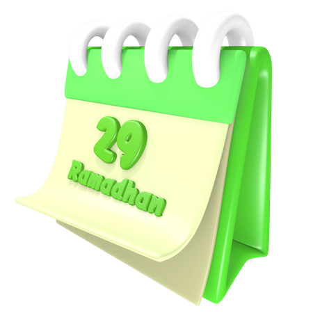 Ramadan-Kalender 29 Datum  3D Icon