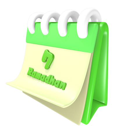 Ramadan-Kalender 7 Datum  3D Icon