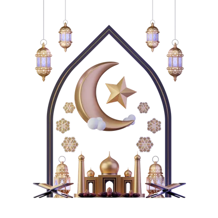 Ramadan Kareem  3D Illustration