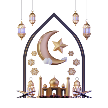 Ramadan Kareem  3D Illustration