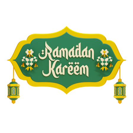 Ramadan kareem banner  3D Icon