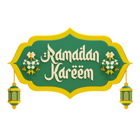 Bannière du ramadan kareem  3D Icon