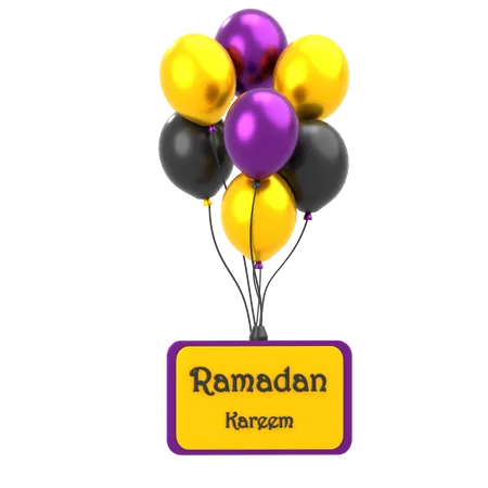 Ramadan Kareem Board  3D Illustration