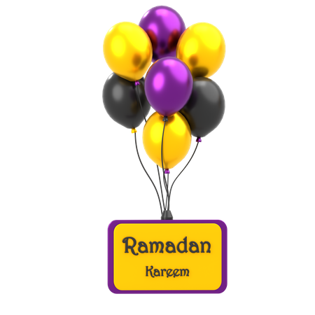 Ramadan Kareem Board 3D Illustration