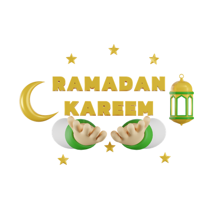 Ramadan Kareem Greeting 3D Icon
