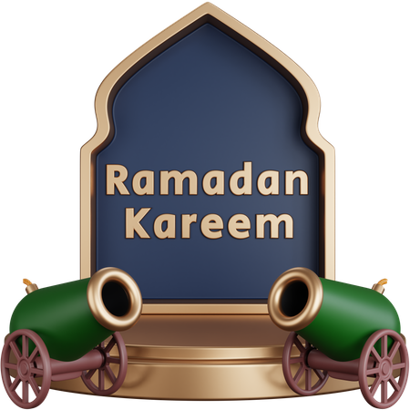 Pódio do Ramadã Kareem  3D Icon