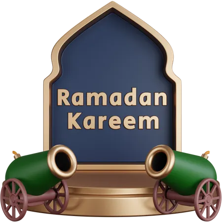 Pódio do Ramadã Kareem  3D Icon