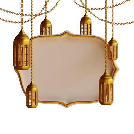 Ramadan Lantern decoration  3D Illustration